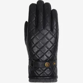 Smith (black) - sheepskin leather gloves with snaps & touchscreen feature