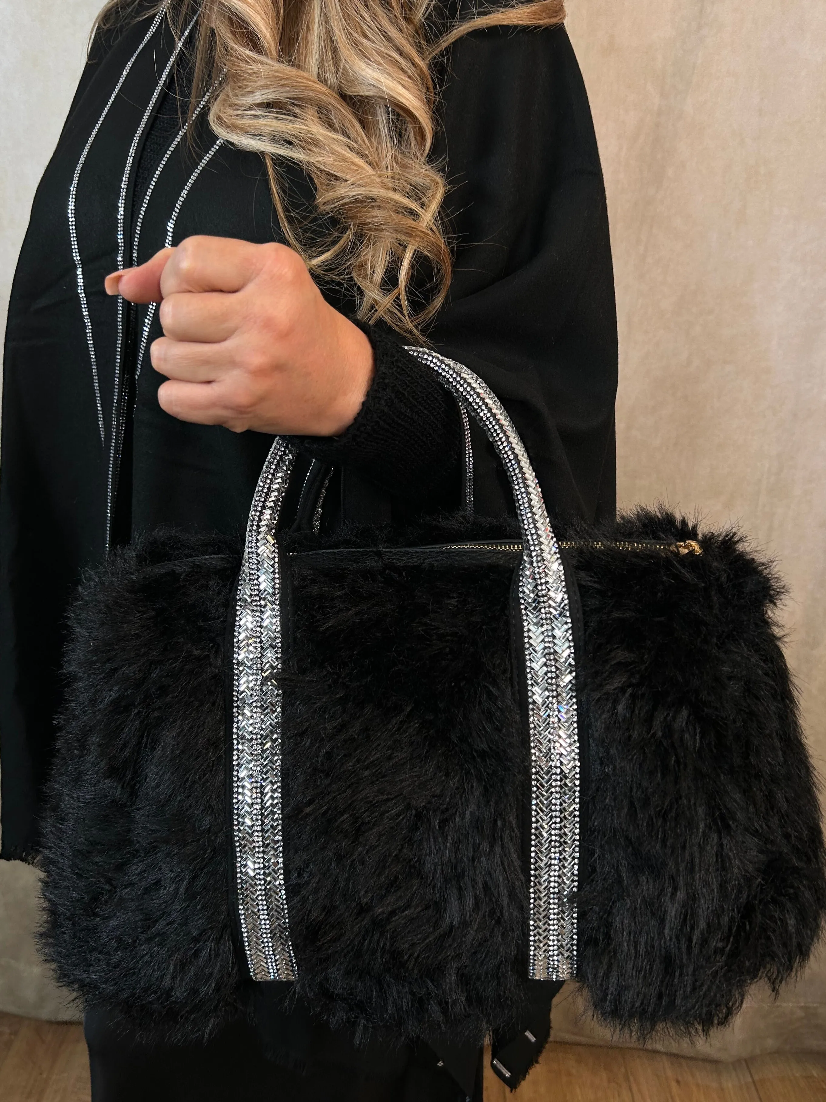 TJ Limited Edition Sparkle Fur Bag