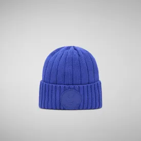 Unisex ribbed beanie jo in gentian blue