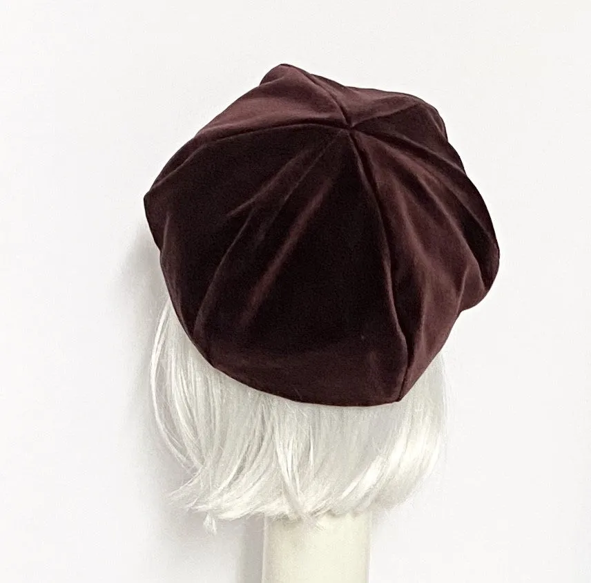 Velvet Newsboy Cap