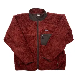 Vintage 90s Red/ Maroon/ Brown Patagonia Full Zip Sherpa Classic Retro X Deep Pile Fleece Jacket - XXL (Recommended Size - Extra Large)