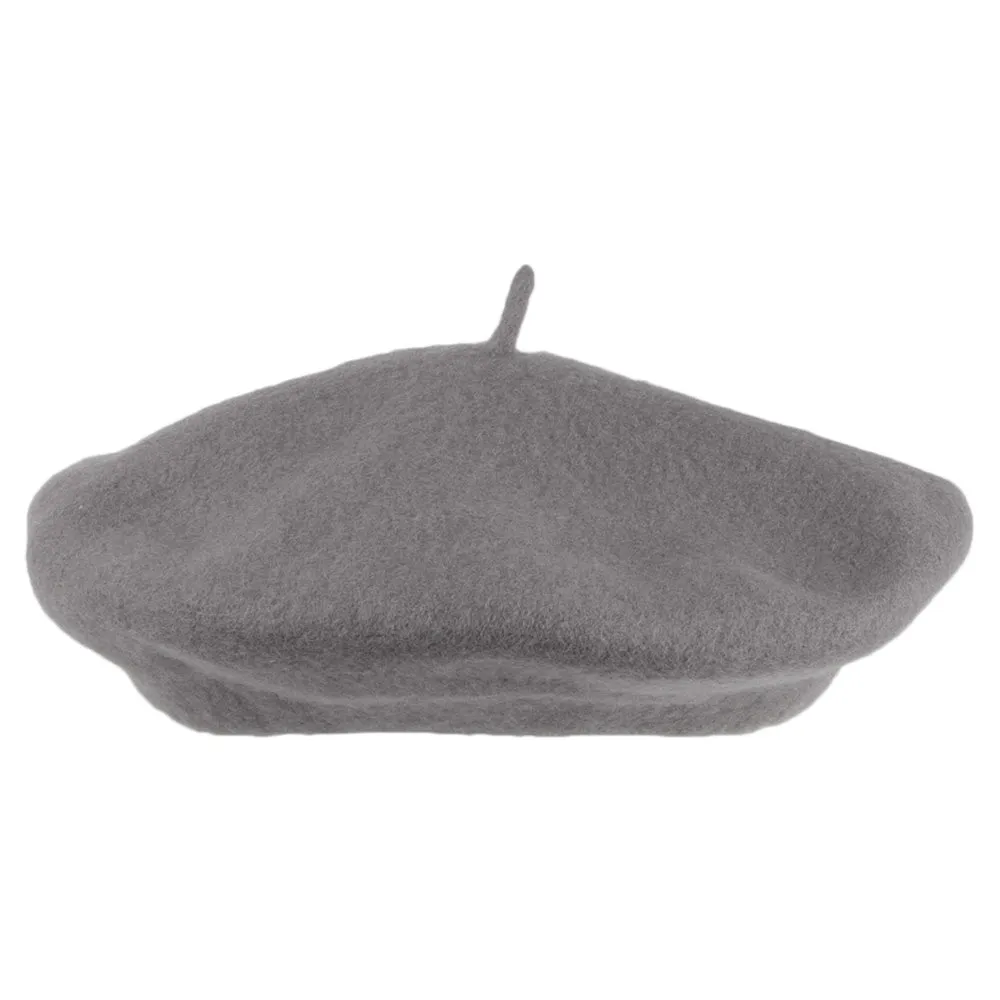 Wool Beret Grey Wholesale Pack