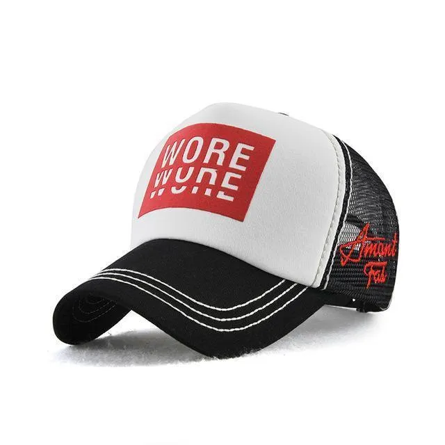 Xthree New Men's Baseball Cap Print Summer Mesh Cap