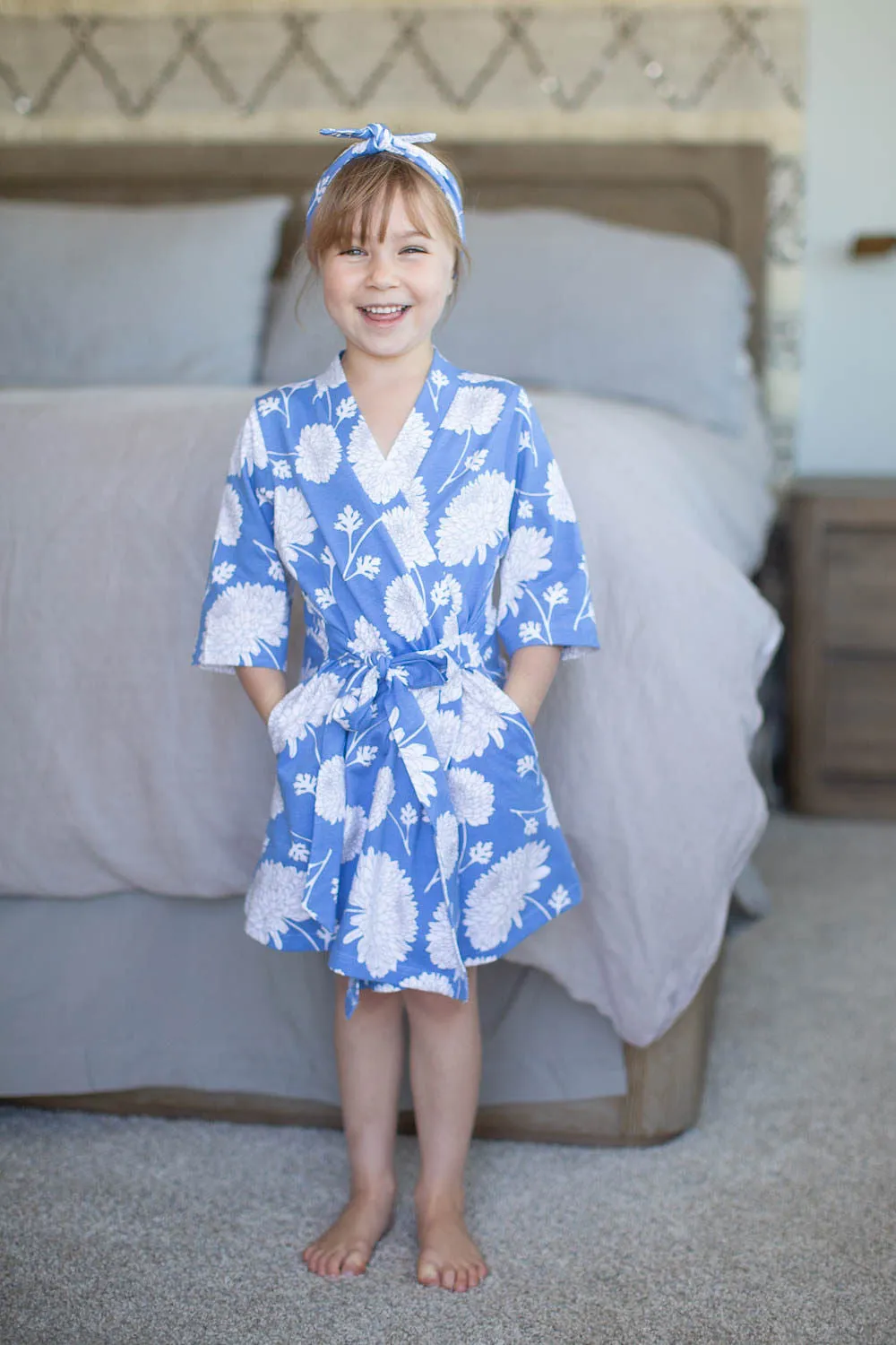 Zoe Floral Big Sister Girls Robe