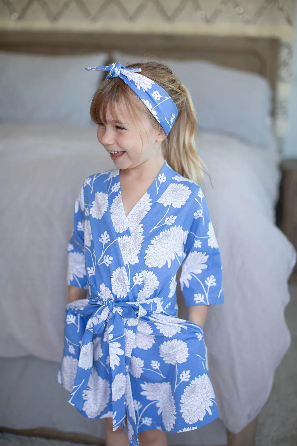 Zoe Floral Big Sister Girls Robe