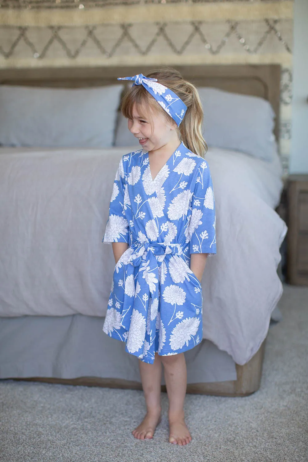 Zoe Floral Big Sister Girls Robe