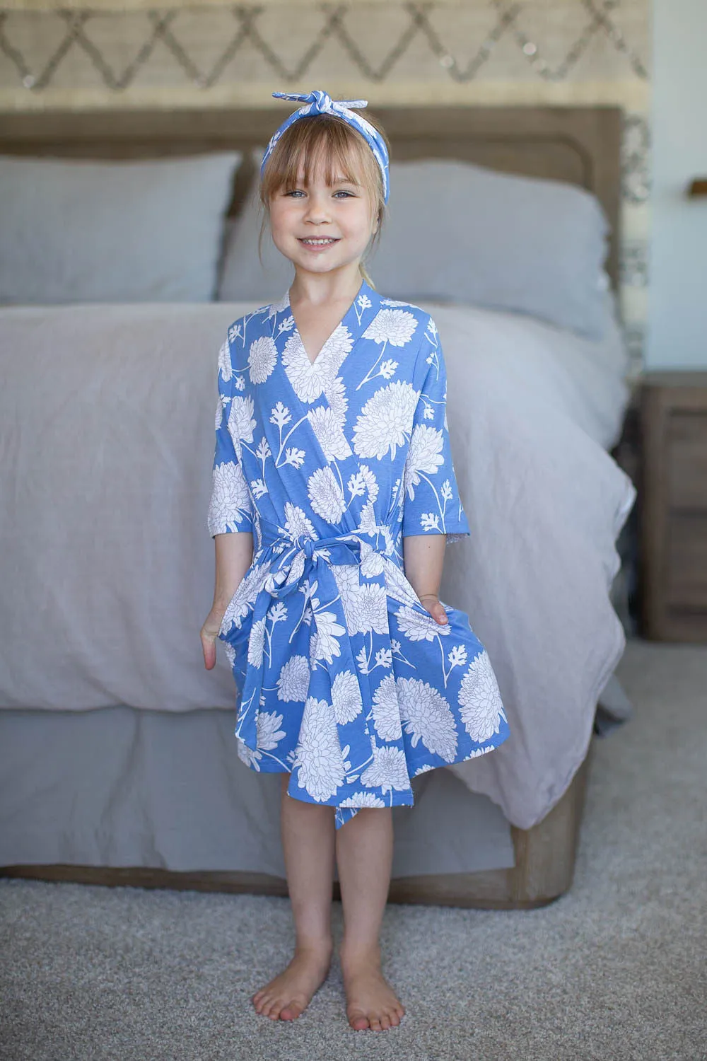 Zoe Floral Big Sister Girls Robe